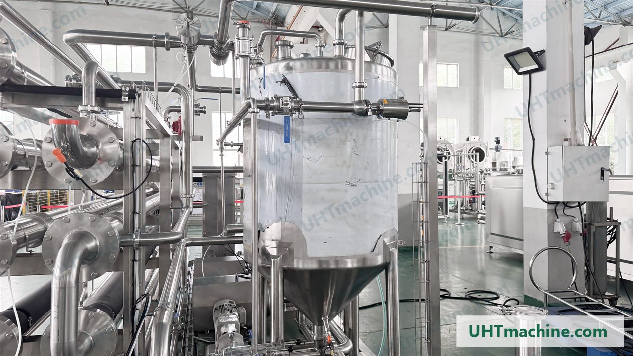Large UHT sterilizer project in a factory workshop